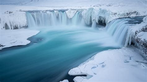 nature, Landscape, Ice, Waterfall, Winter, River Wallpapers HD / Desktop and Mobile Backgrounds