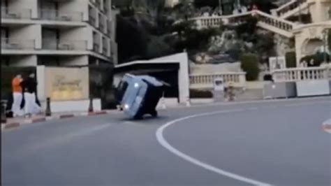 Video: Oddball micro-car crashes on famous Monaco F1 corner - Drive