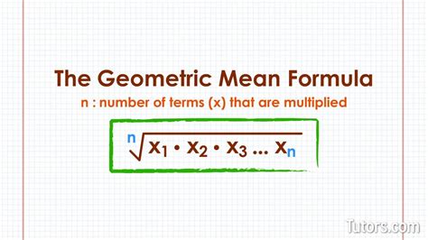 Geometric Mean Formula Example