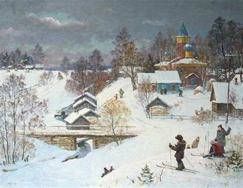 Russian Village Peredki Painting by Alexandrovsky Alexander - Fine Art America