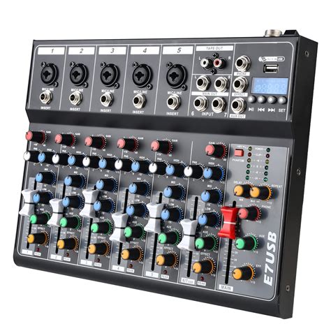 Buy Audio Mixer Channel, Sounds Mixer for Streaming. Mixing Board Console With DJ Mixer 7 ...