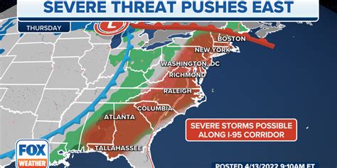 I-95 corridor under threat for storms on Thursday | Fox Weather