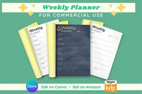 Canva Editable Weekly Planner Graphic by Splendid Profits · Creative Fabrica