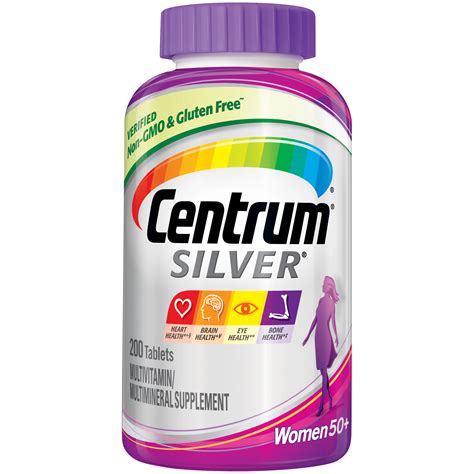 Centrum Silver Women 50+ Multivitamin/Multimineral Supplement Tablets ...