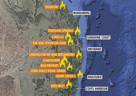 Queensland fires latest: Peregian beach map - where are the bushfires in Queensland? | World ...