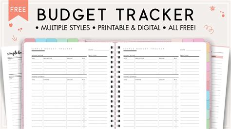 Download Free Printable Budget Tracker PDF - World of Printables