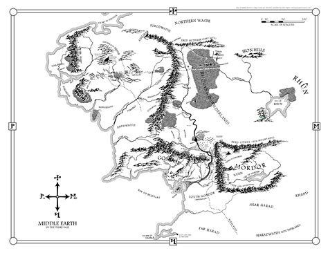 Printable Map Of Middle Earth - Printable Calendar