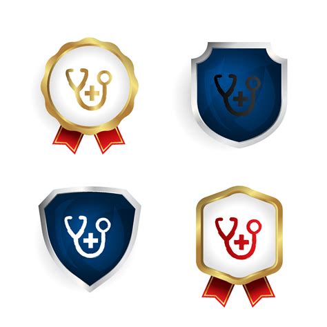 Abstract Medical Badge and Label Collection 25840490 Vector Art at Vecteezy