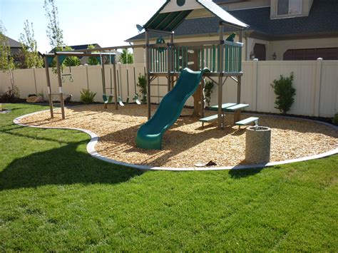 Backyard playground in the landscaping in South Jordan, Utah in South Jordan | Play area ...