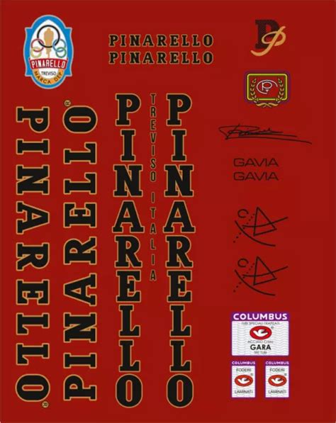 PINARELLO GAVIA FRAME Decal Set Black/Gold $45.60 - PicClick