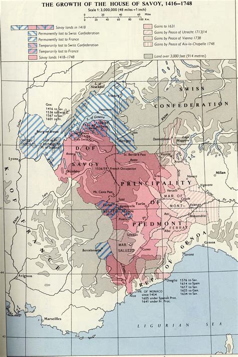 The French House of Savoy occupied and governed northern Italian territories bordering Genoa up ...