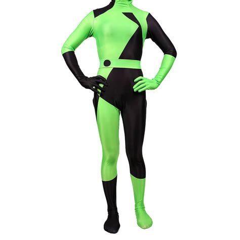 Kids Halloween Costumes Kim Possible Shego Costume Jumpsuit Bodysuit G ...