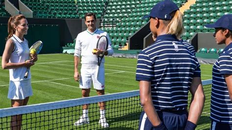 Observe- Kate Middleton performs tennis in opposition to Roger Federer forward of Wimbledon 2023 ...