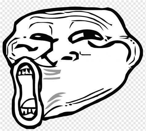 Meme face illustration, Internet troll Trollface Rage comic Internet meme, face pack, culture ...