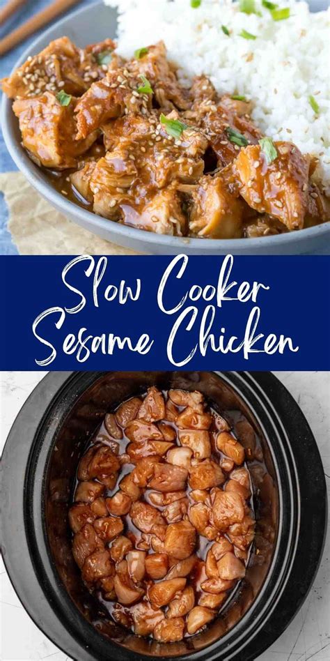 Asian Crockpot Chicken, Crockpot Asian Recipes, Fast Crockpot Meals, Sesame Chicken Recipe ...