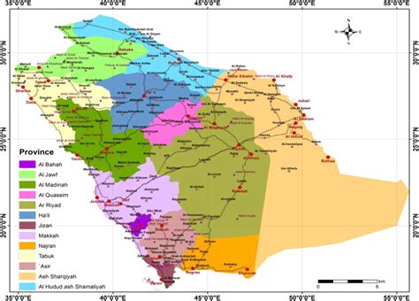 Road network in KSA | Download Scientific Diagram