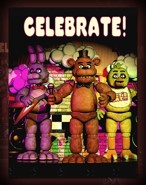 Five Nights at Freddy's - Celebrate! Poster | Fnaf freddy, Five nights at freddy's, Fnaf