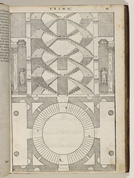 Double helix staircase at Chateau de Chambord: plan and elevation ...