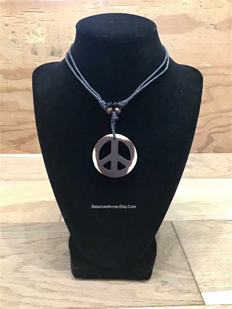 Peace Sign Necklace. Peace Sign. Necklace. Jewelry. Pendant | Etsy