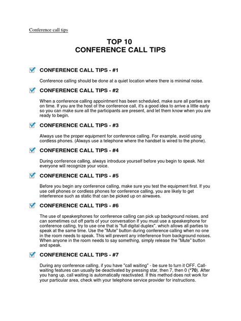 Conference Call Tips | Instant Messaging | Telephone