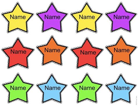 FREE Editable Star Name Tags - The Super Teacher | Preschool name tags, Name tags, Preschool names