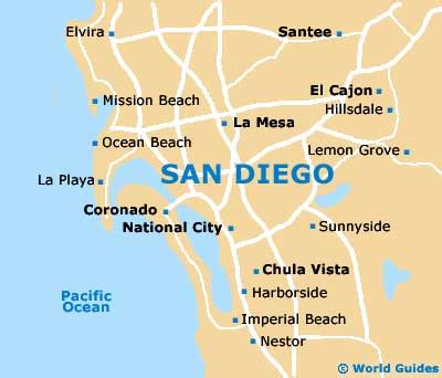 San Diego Map Of California - Sammy Coraline