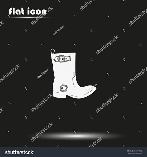 Cowboy Boot Icon Stock Vector (Royalty Free) 414300592 | Shutterstock