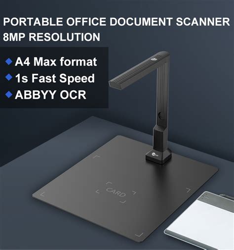 8mp A4 Ocr Desktop Document Scanner Portable Usb Paper Scanner Gp500 ...