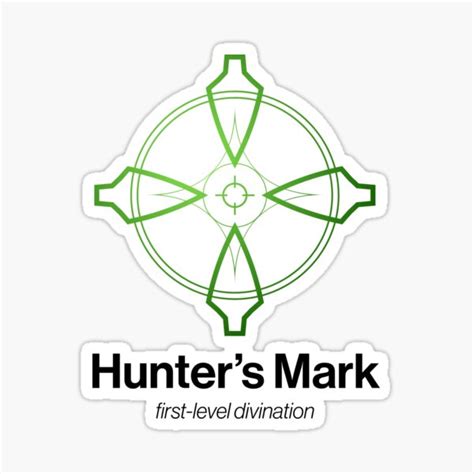 "Hunter's Mark Spell Symbol" Sticker by Unspelled | Redbubble