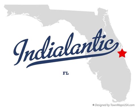 Map of Indialantic, FL, Florida