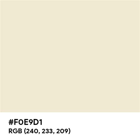 #F0E9D1 color name is Eggshell