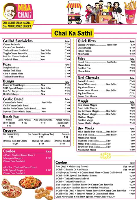 MBA Chaiwala Menu | MBA Chai Wala Menu Card | Price Menu