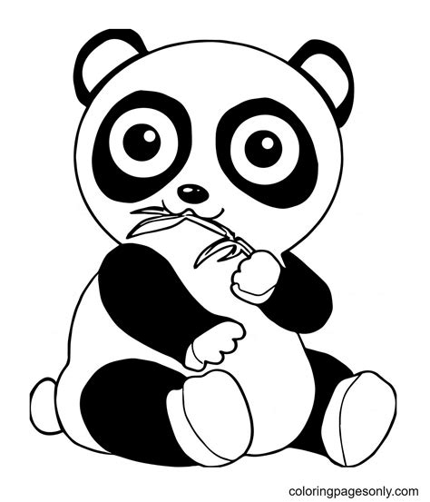 Cute Panda Coloring Page - Free Printable Coloring Pages