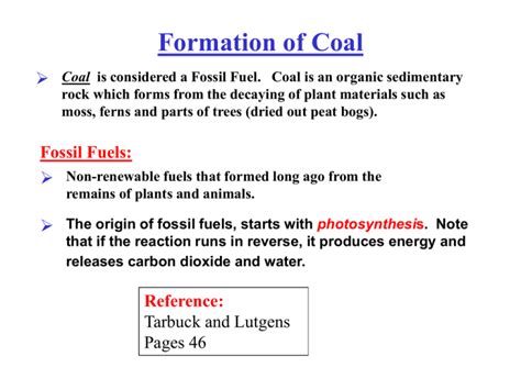 Formation of Coal