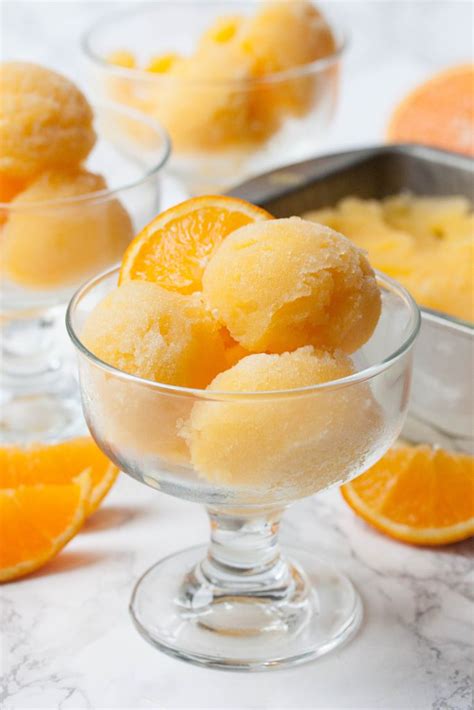 Fresh Orange Sorbet | The Greedy Vegan