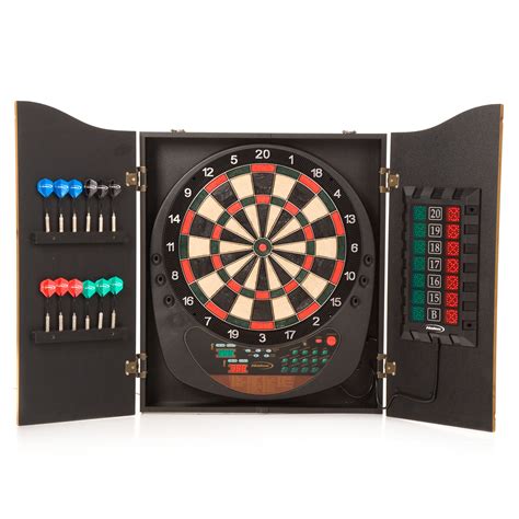 Halex Cricketview Softech 2000 Electronic Dart Board with Cabinet ...