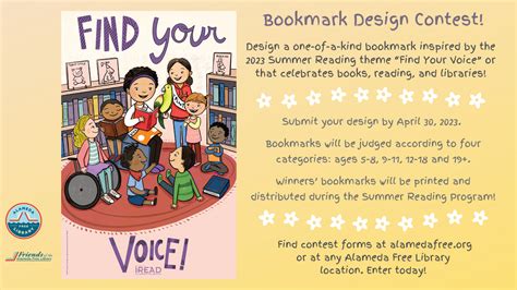 Bookmark Design Contest 2023 | Alameda Free Library