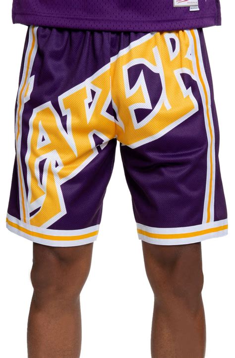 MITCHELL AND NESS Los Angeles Lakers Big Face Shorts SHORBW19069 ...