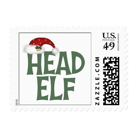 Funny Christmas Elf Postage Stamp | Zazzle