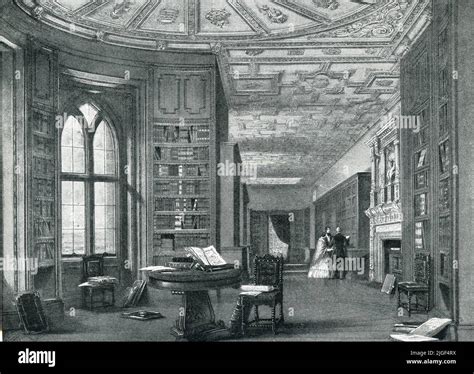 Windsor Castle, Royal Library Collection Interior England 19th Century ...