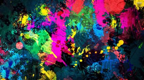 Psychedelic Wallpaper Paint Splatter - Supportive Guru