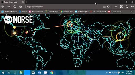 Real time Live world map of Internet attacks from Norse - YouTube