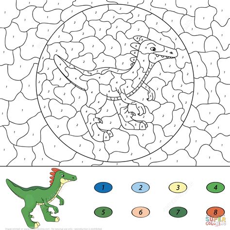 dinosaurs-color-number-coloring-pages-printable-pictures-guanlong ...