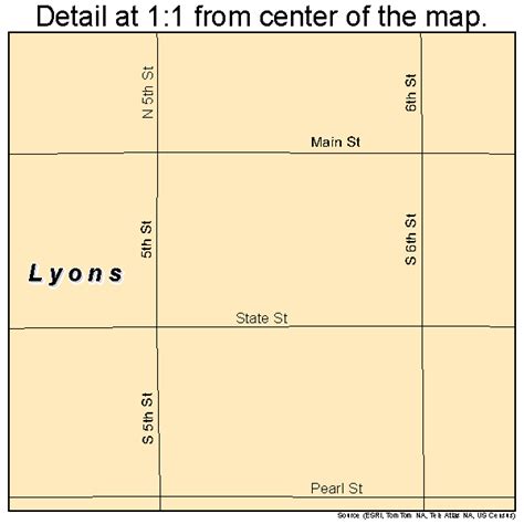 Lyons Nebraska Street Map 3129855