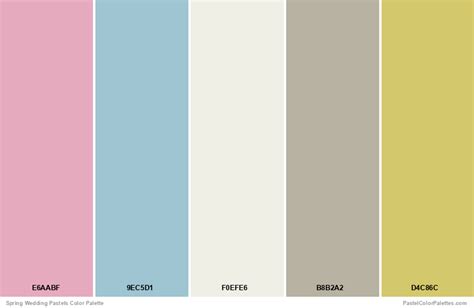 Spring Wedding Pastels - Pastel Color Palettes