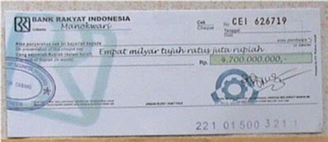 Contoh Cek Bank Indonesia - IMAGESEE