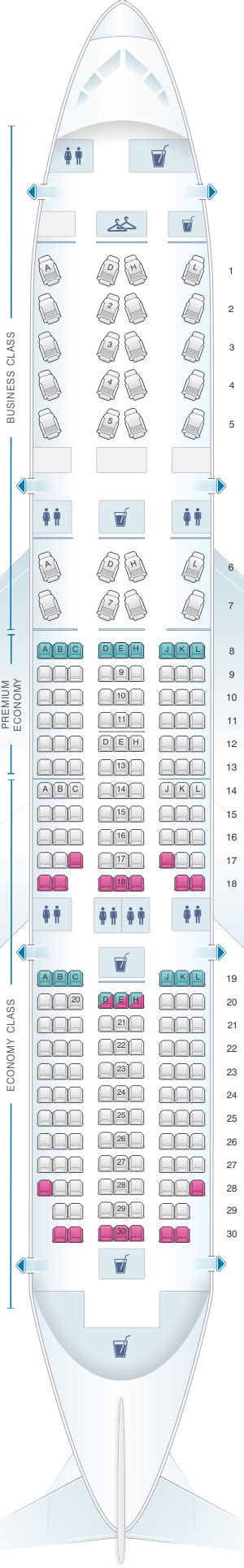 American Airlines Boeing 787 Dreamliner Seat Map