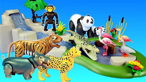 Playmobil Jungle Forest Zoo Wild Animals Toys Collection For Children - YouTube