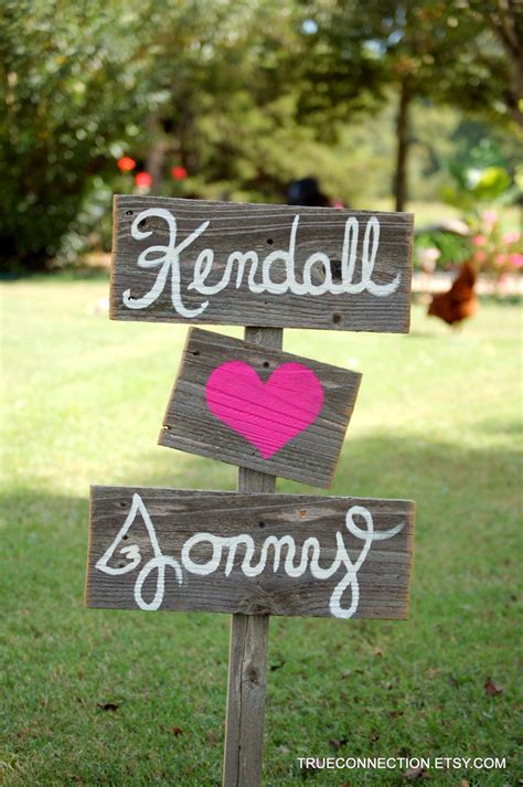 Wood Wedding Signs Romantic Outdoor Weddings Hand Painted