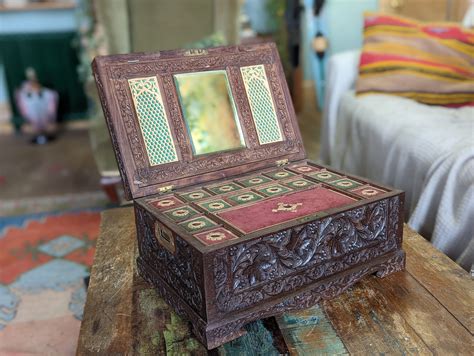 Antique Anglo Indian Large Wooden Box | Etsy